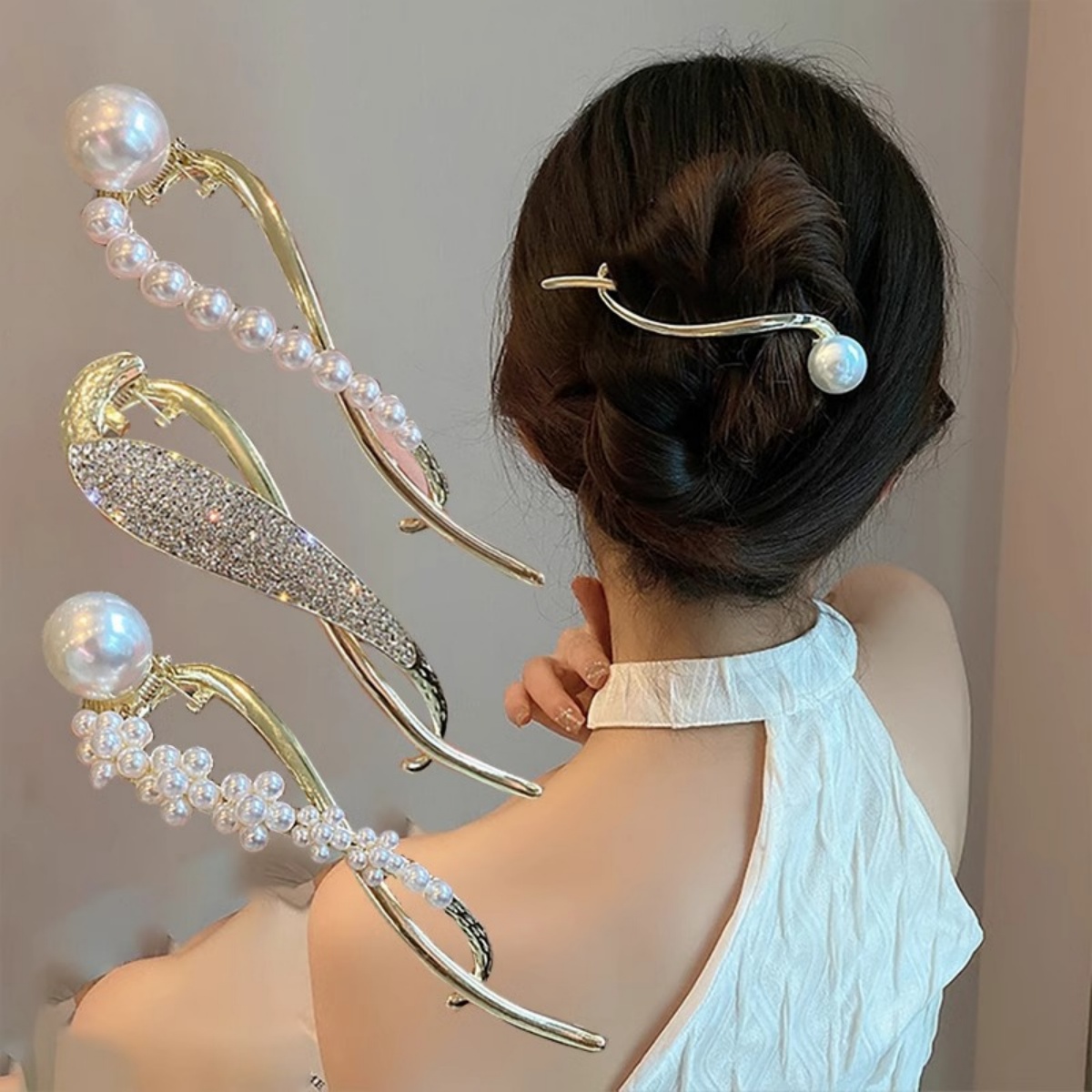 Korean Lifestyle & Kids Boutique - Jepit Rambut Mutiara Glitter Elegan untuk