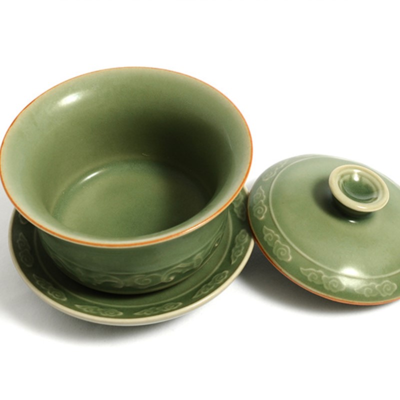 Celadon Ceramic Cup - Gaiwan Celadon Berkualitas Tinggi, Set Gaiwan