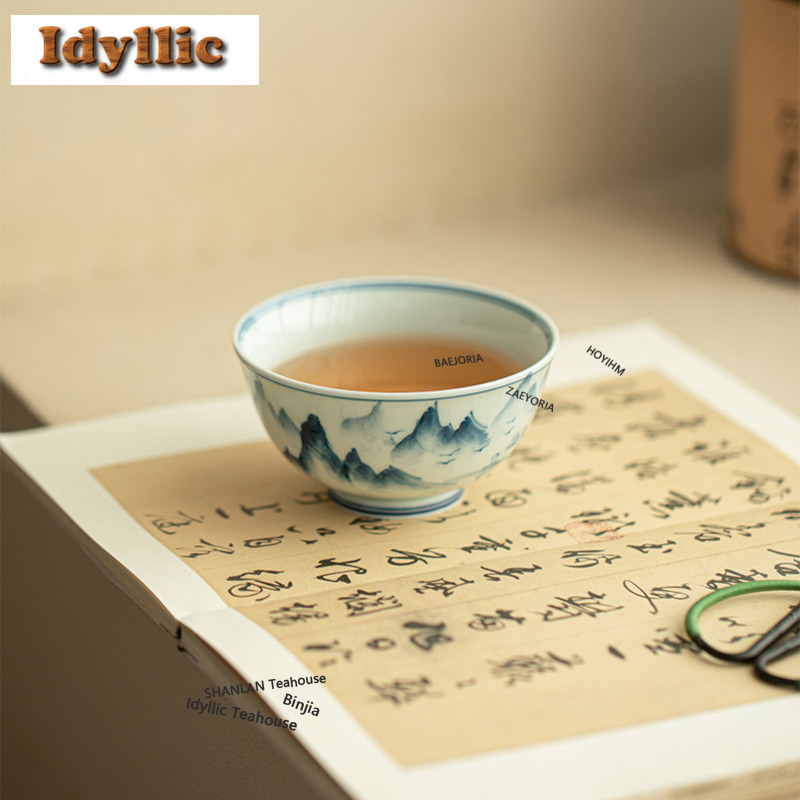 Celadon Ceramic Cup - 120ml Cangkir Teh Celadon Kuno Hijau