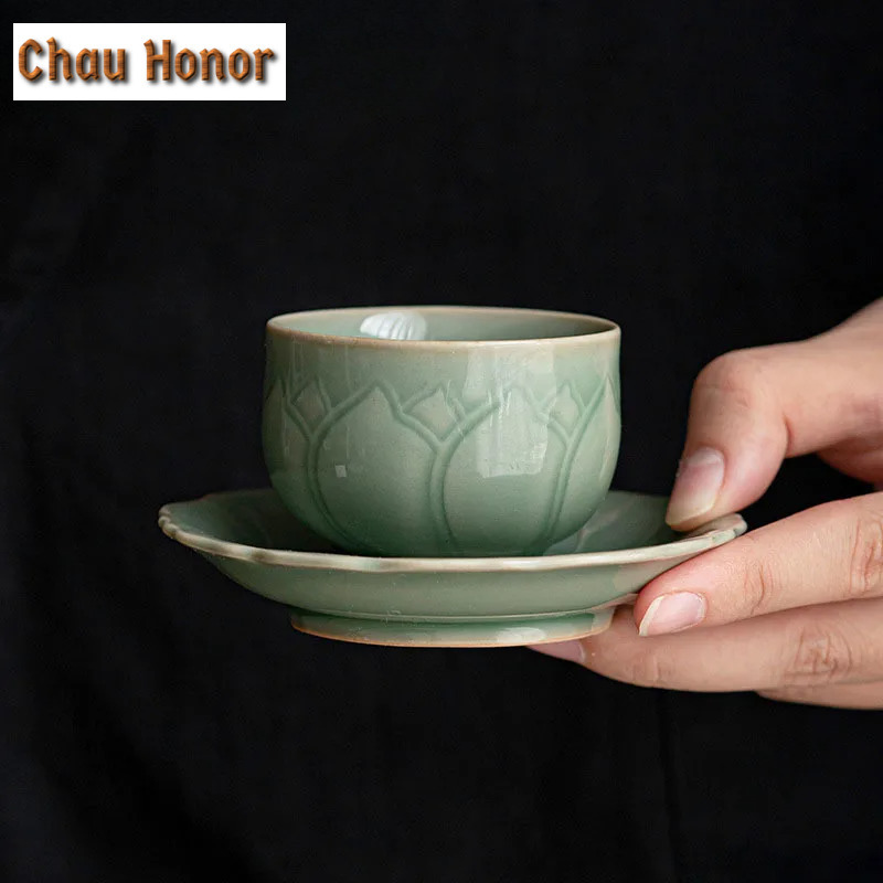 Celadon Ceramic Cup - 65Ml Retro Celadon Contoh Cangkir Teh