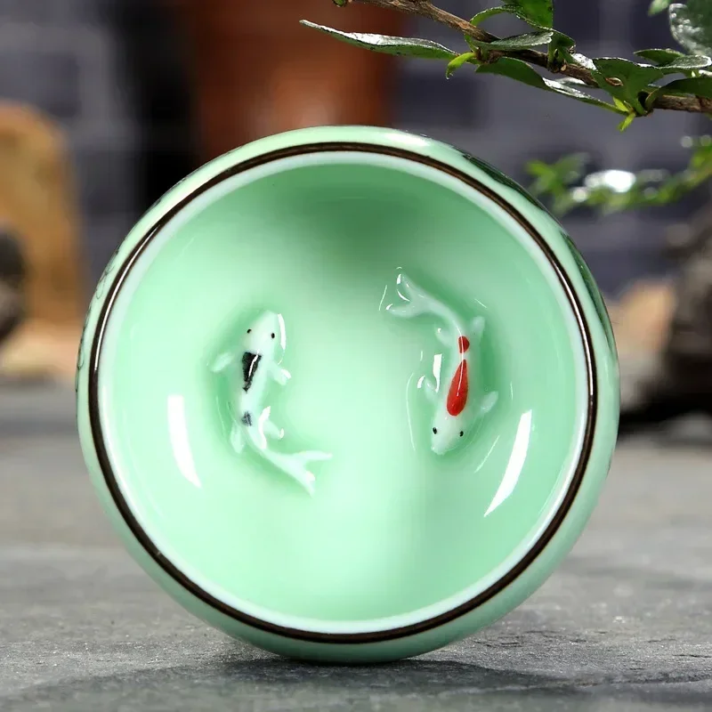 Celadon Ceramic Cup - Cangkir Teh Keramik 1 Buah Celadon