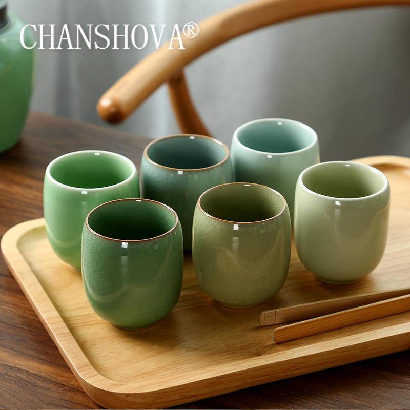 Set cangkir teh porselen CHANS - Celadon Ceramic Cup ulasan dan harga