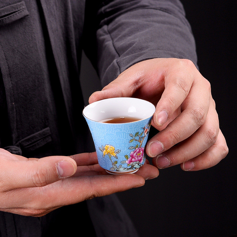 Cangkir Teh Keramik Enamel Clo - Celadon Ceramic Cup ulasan dan harga