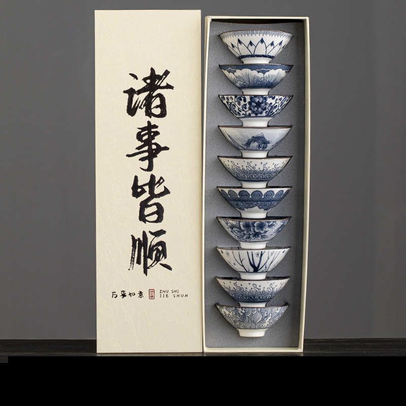 10pcs/kotak Cangkir Teh Porsel - Celadon Ceramic Cup ulasan dan harga